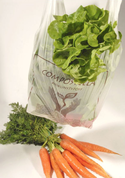 Compostella fruit and vegetable bags made of bioplastics