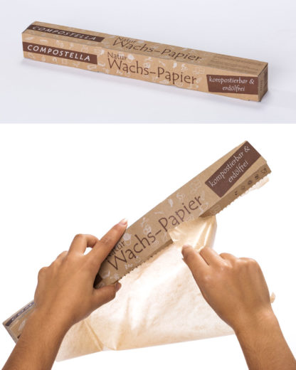 Compostella Naturwachs-Papier Haushaltsrolle